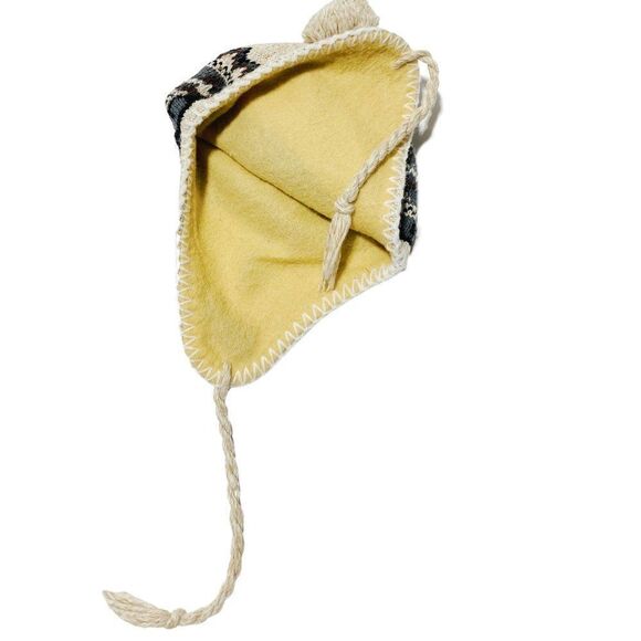 Caveman Print Knit Pom Pom Toque Hat - Picture 4 of 4